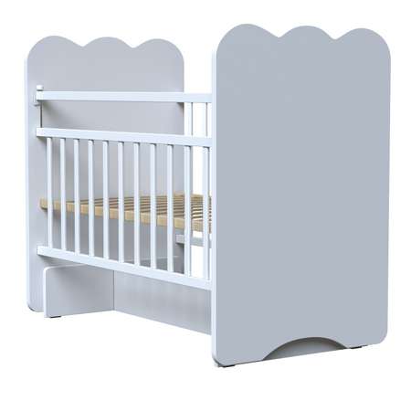 Детская кроватка ВДК прямоугольная, поперечный маятник (белый)