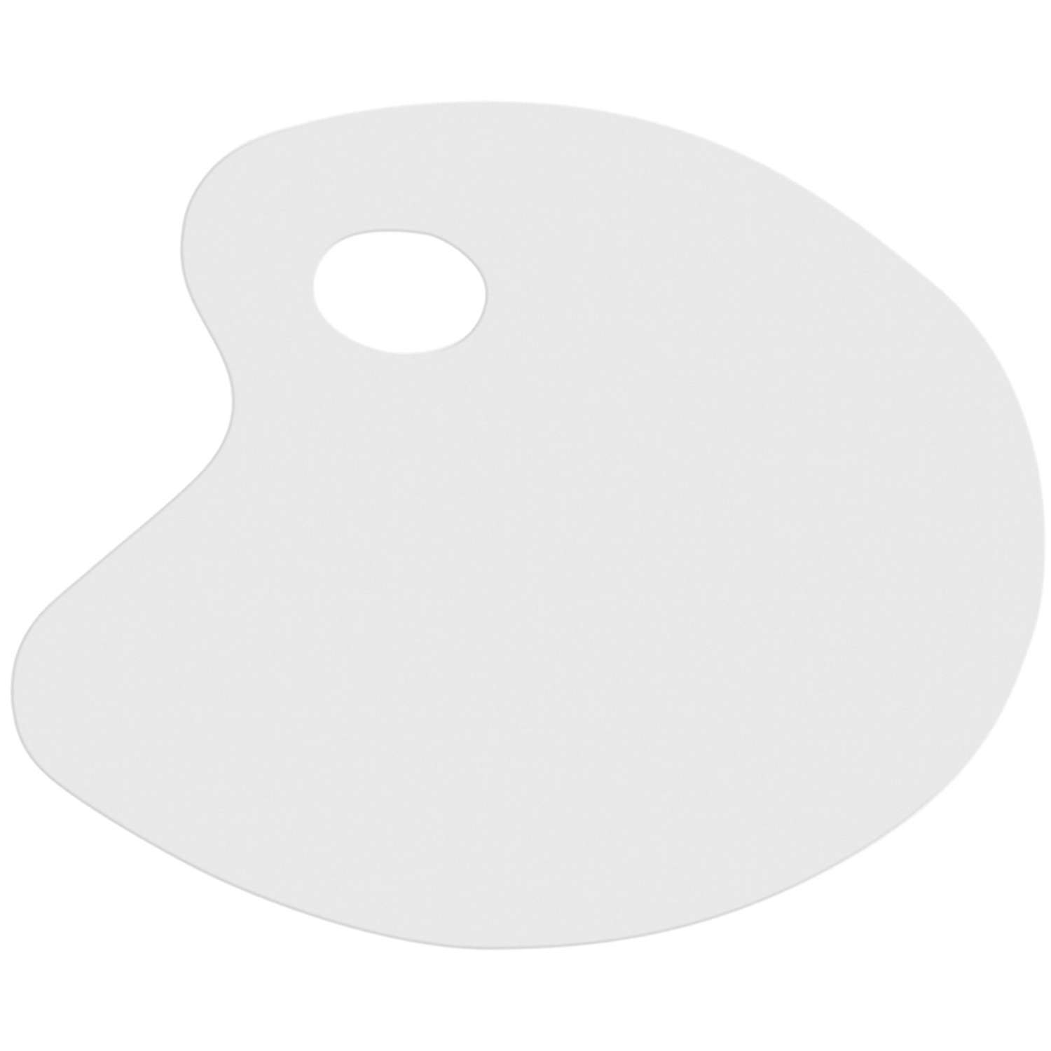 Палитра Гамма плоская овальная белая пластик - фото 1