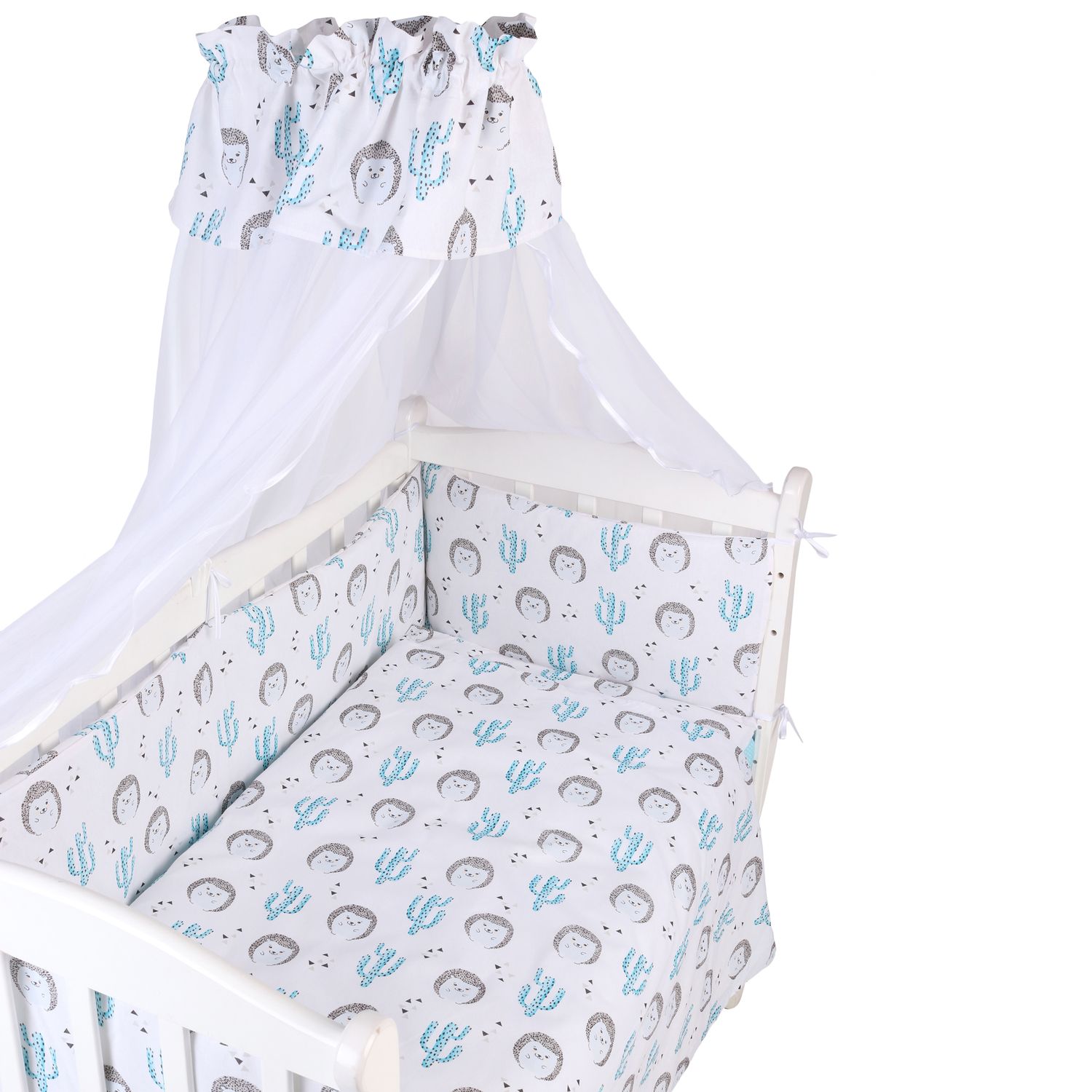 Комплект постельного белья Amarobaby Ёжики 7предметов AMARO-3007-Ez - фото 3