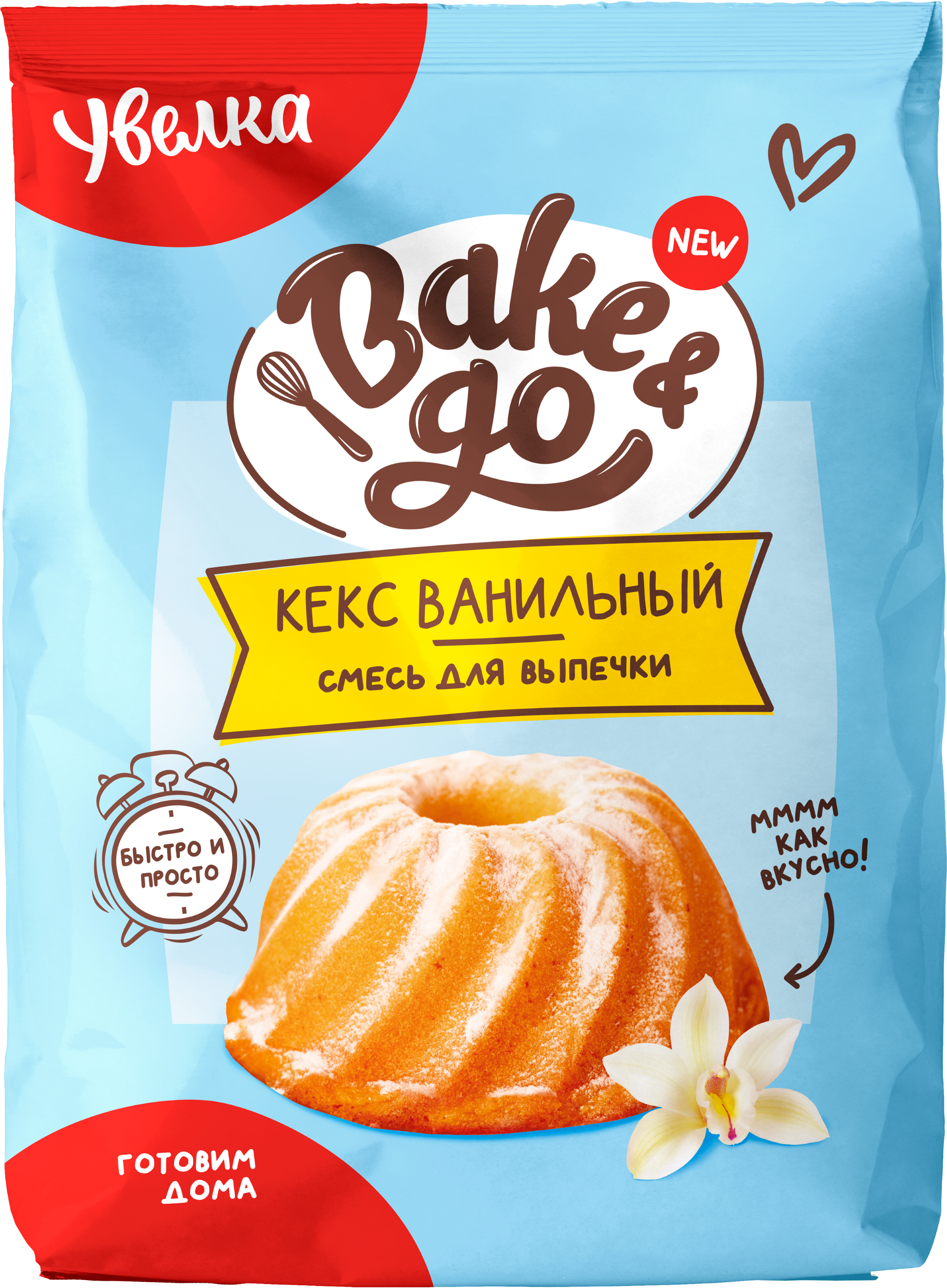 Смесь для выпечки Увелка кекс Ванильный 300 г со вкусом ванили - фото 1