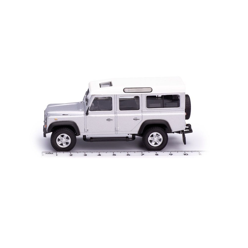 Внедорожник CARARAMA Land Rover 1:43 без механизмов серебряный 34332 - фото 4