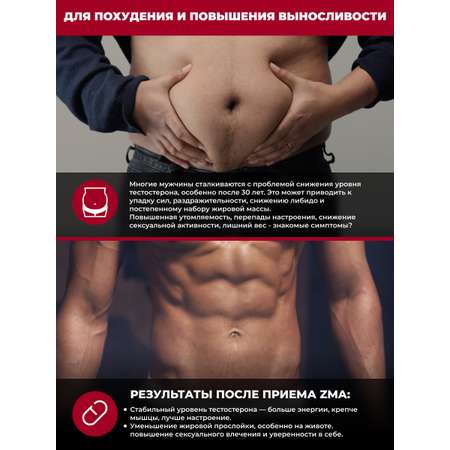 Комплекс предтренировочный zma FIT AND JOY бустер тестостерона