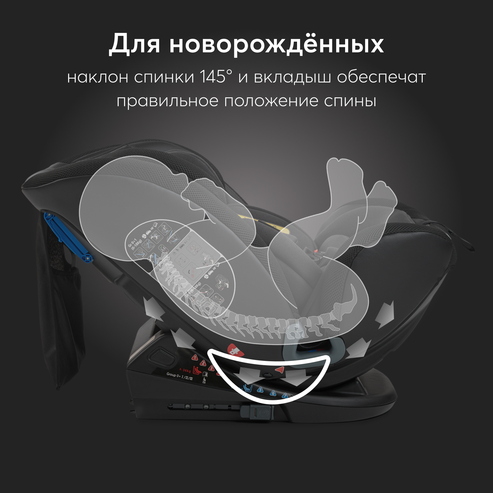 Автокресло Happy Baby Isofix 0+/1/2/3 (0-36 кг) - фото 4