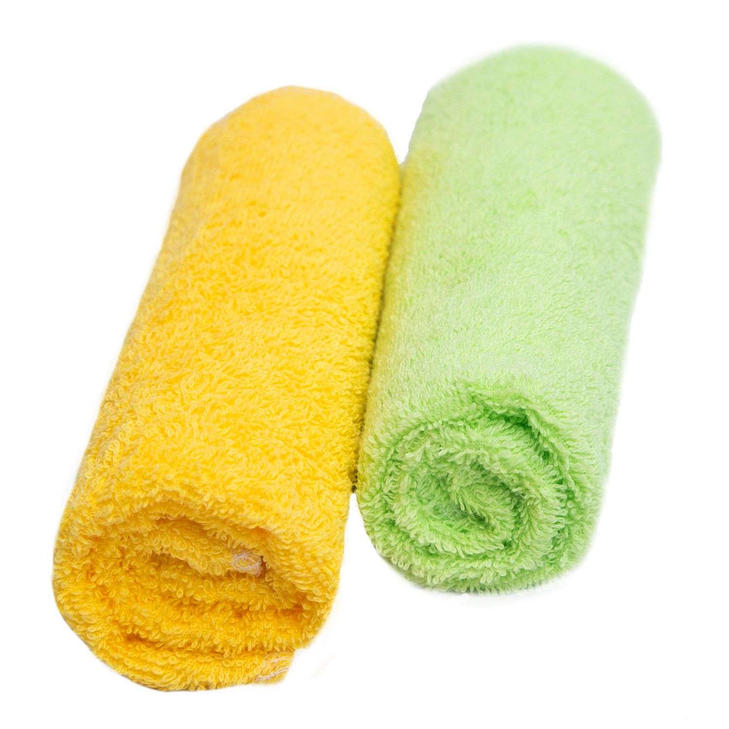Полотенце-салфетка для кормления Amarobaby Soft Care 2шт Жёлтый-Зелёный - фото 1