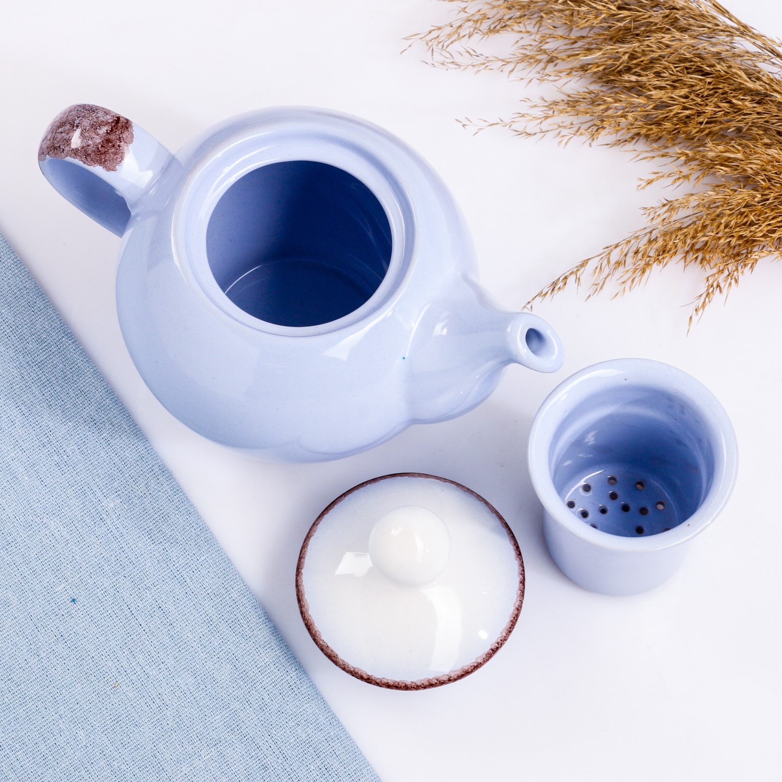Заварочный чайник Sima-Land голубой 0.5л - фото 5