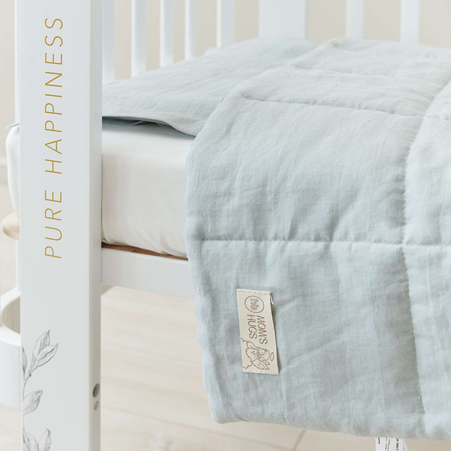Комплект белья Happy Baby Детское постельное 2 предмета: наволочка и одеяло mint - фото 6