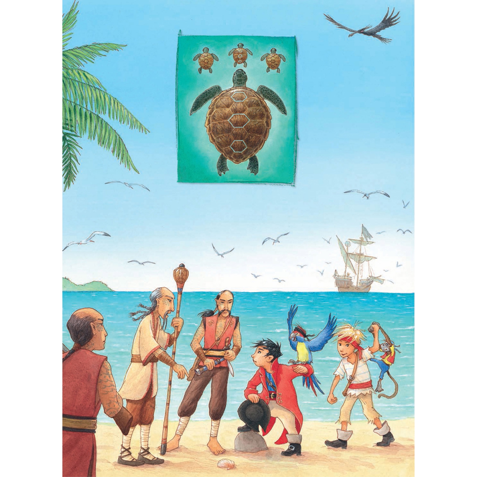 Книга Добрая книга Капитан Шарки и тайна королевы черепах. Иллюстрации Сильвио Нойендорфа - фото 11