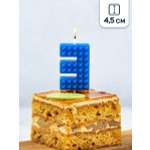 Свеча для торта Riota цифра 3 Майнкрафт 4.5 см