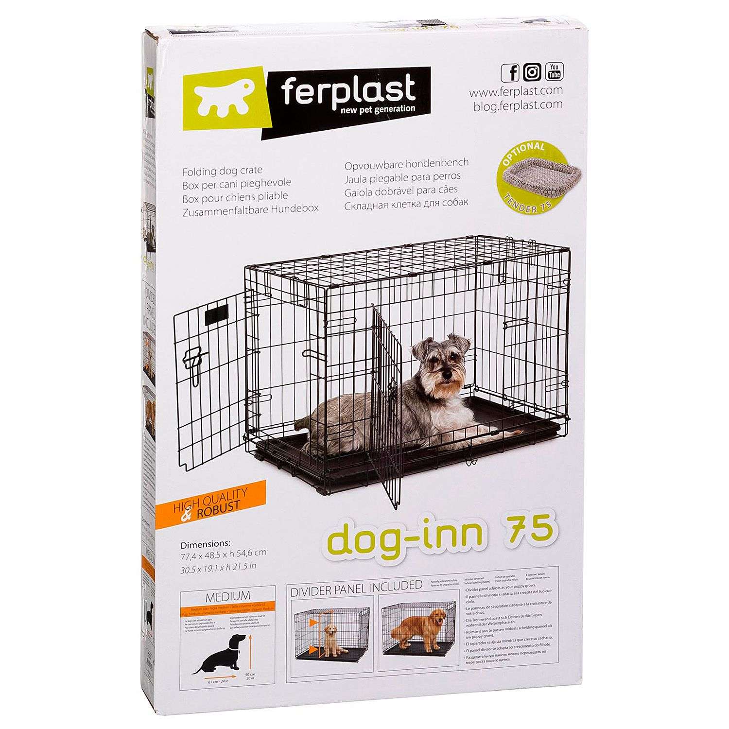 Клетка для собак Ferplast Dog-inn 75 Черная - фото 2