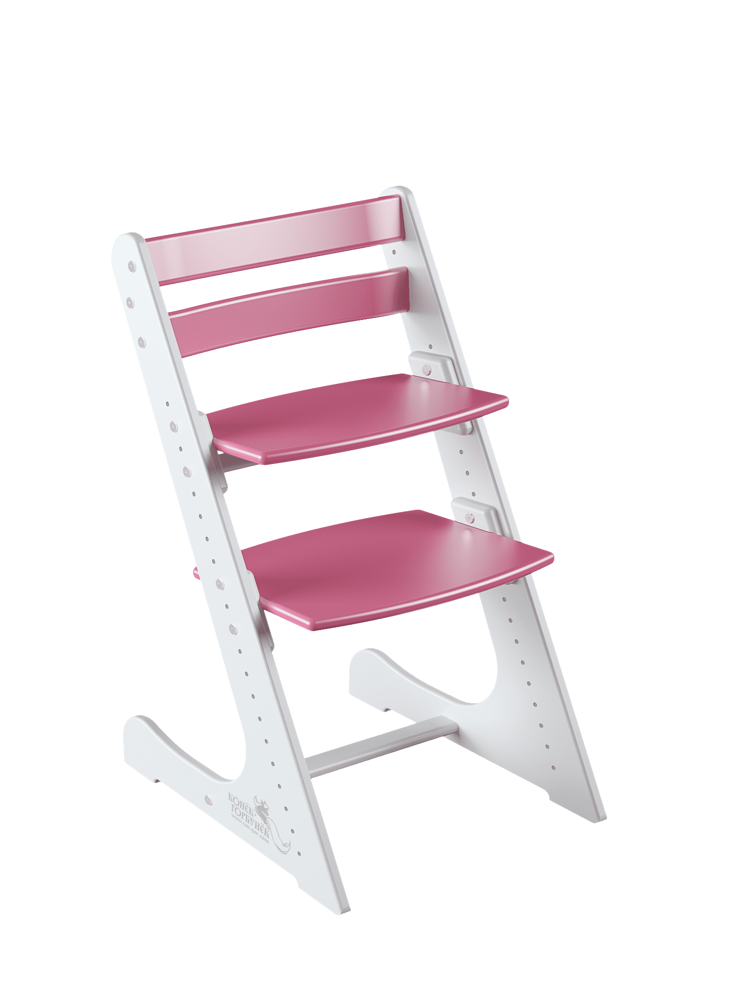 Растущий стул Конёк-Горбунёк Комфорт Бело-розовый - фото 2