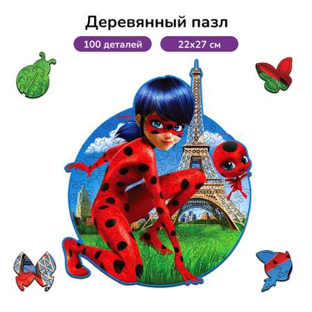 Пазл фигурный деревянный Active Puzzles Леди Баг