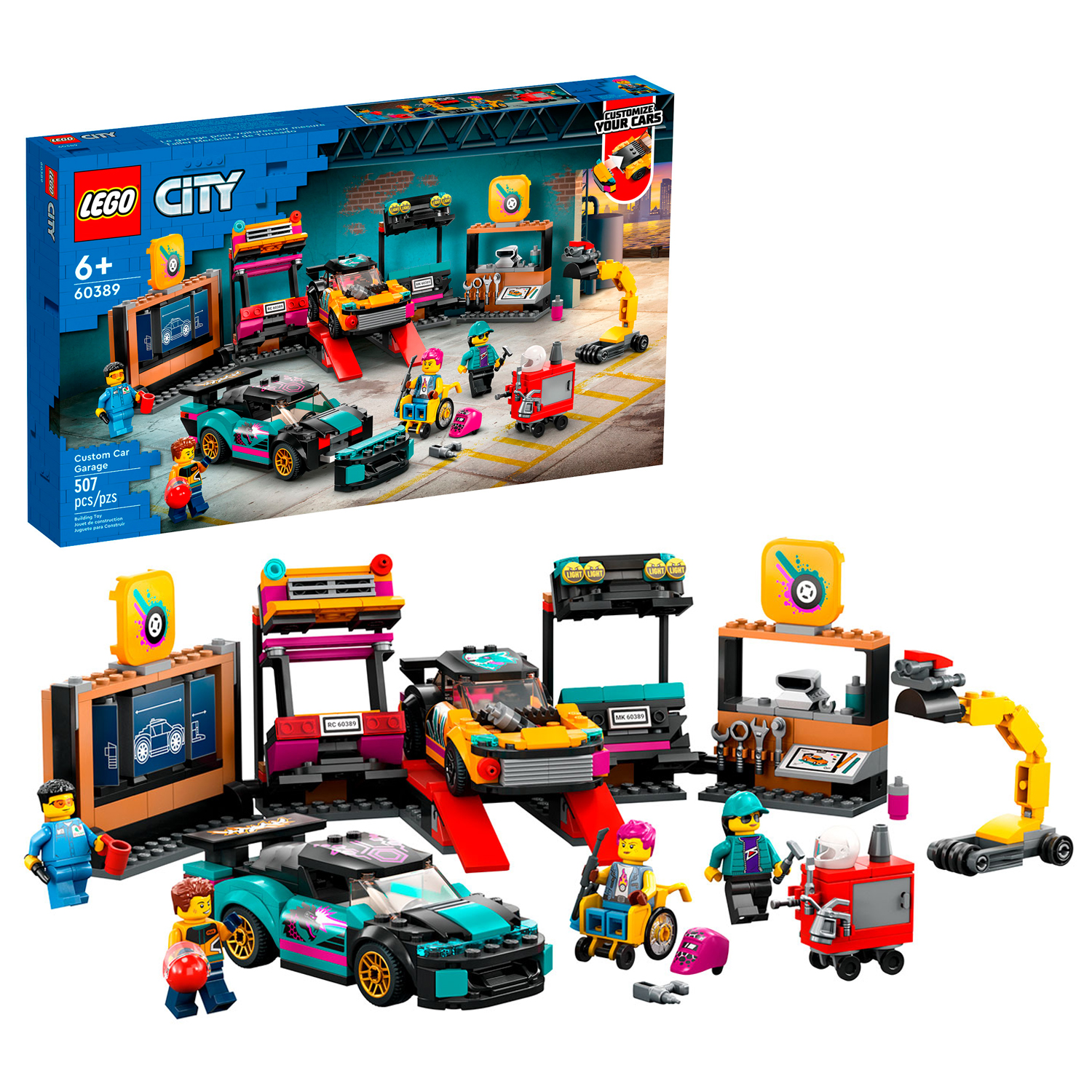 Конструктор детский LEGO City Автомобильная мастерская 60389 купить по цене  6998 ₽ в интернет-магазине Детский мир