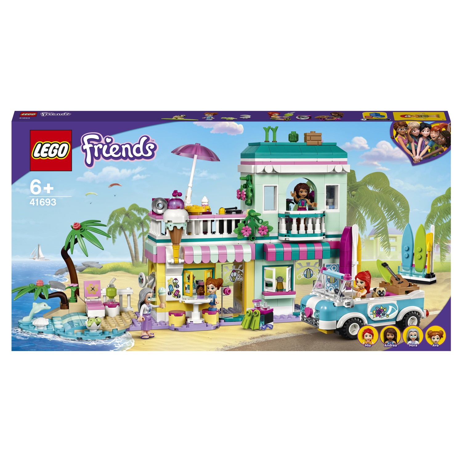 Конструктор LEGO Friends Серферский дом на берегу 41693 купить по цене 3999  ₽ в интернет-магазине Детский мир