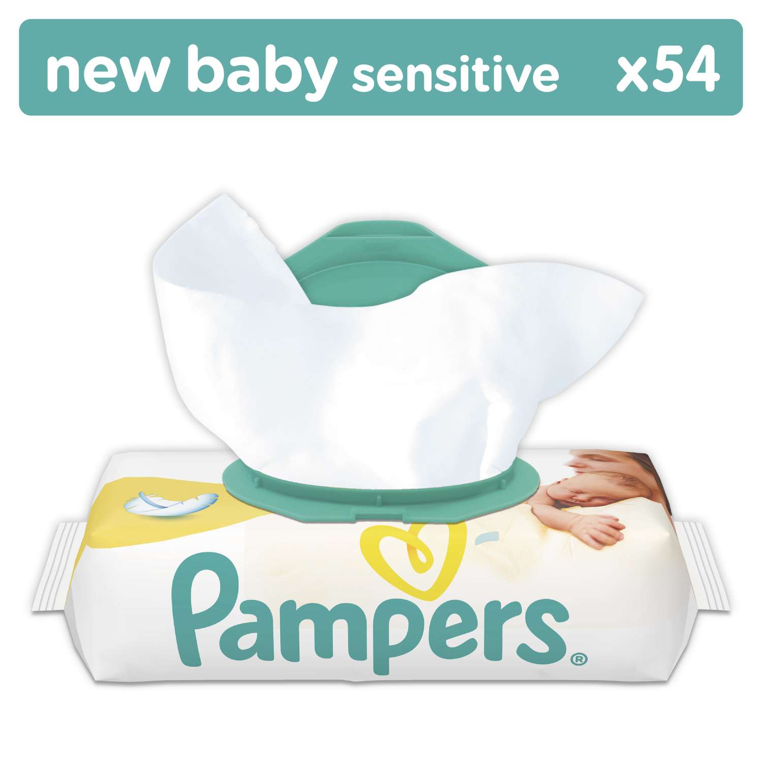 Салфетки Pampers New Baby Sensitive влажные 54шт - фото 1