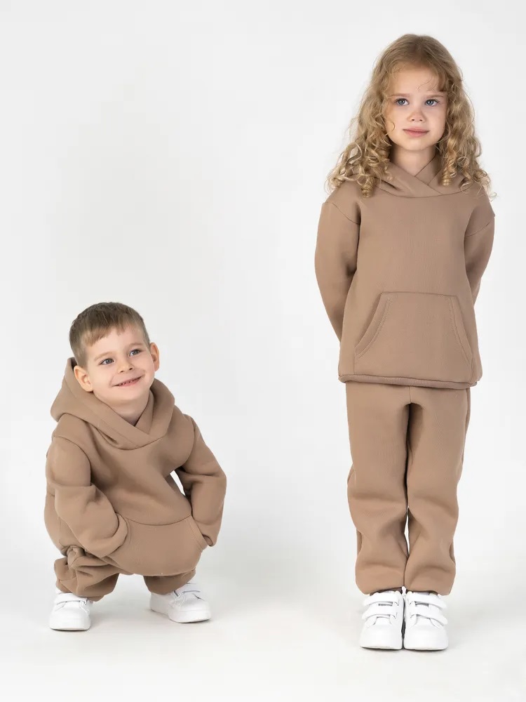 Худи и брюки Мукоша kids 213-2176-св.коричневый - фото 3