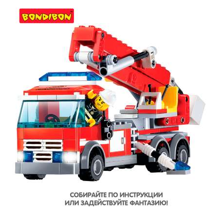 Развивающий конструктор BONDIBON Пожарная машина серия Пожарная служба 244 детали