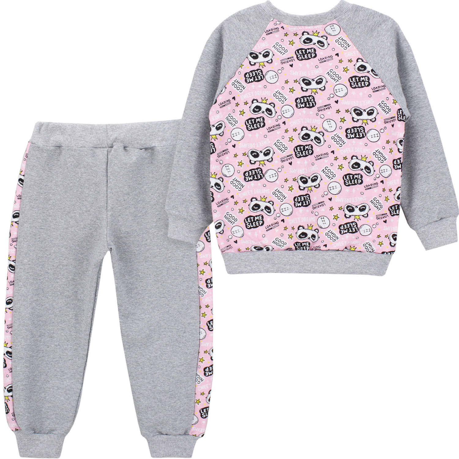 Костюм Babycollection ЦБ-00030350серый светло-розовый - фото 5