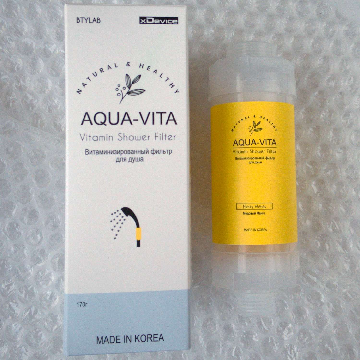 Фильтр для душа Aqua-Vita витаминный и ароматизированный Медовый Манго - фото 4