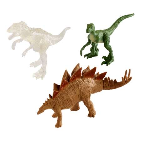 Набор фигурок Jurassic World Динозавры Стегозавр+Велоцираптор+Индоминус Рекс FPN73
