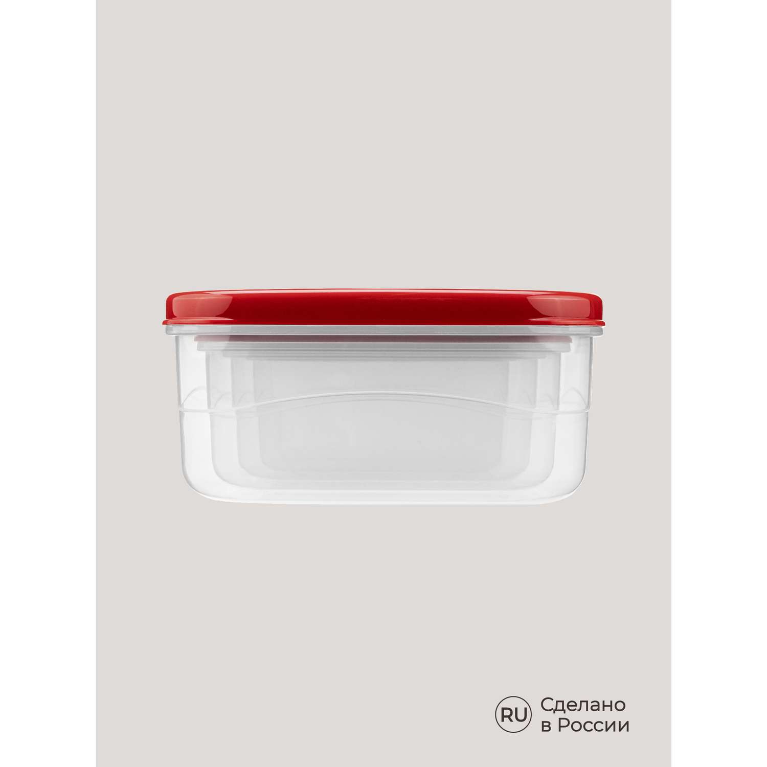 Комплект контейнеров Phibo для продуктов с Новогодним декором Хлопок 4 шт. 0.3л + 0.45л + 0.65л + 1л бордовый - фото 8