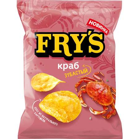 Чипсы из натурального картофеля Frys со вкусом Зубастый краб 70г