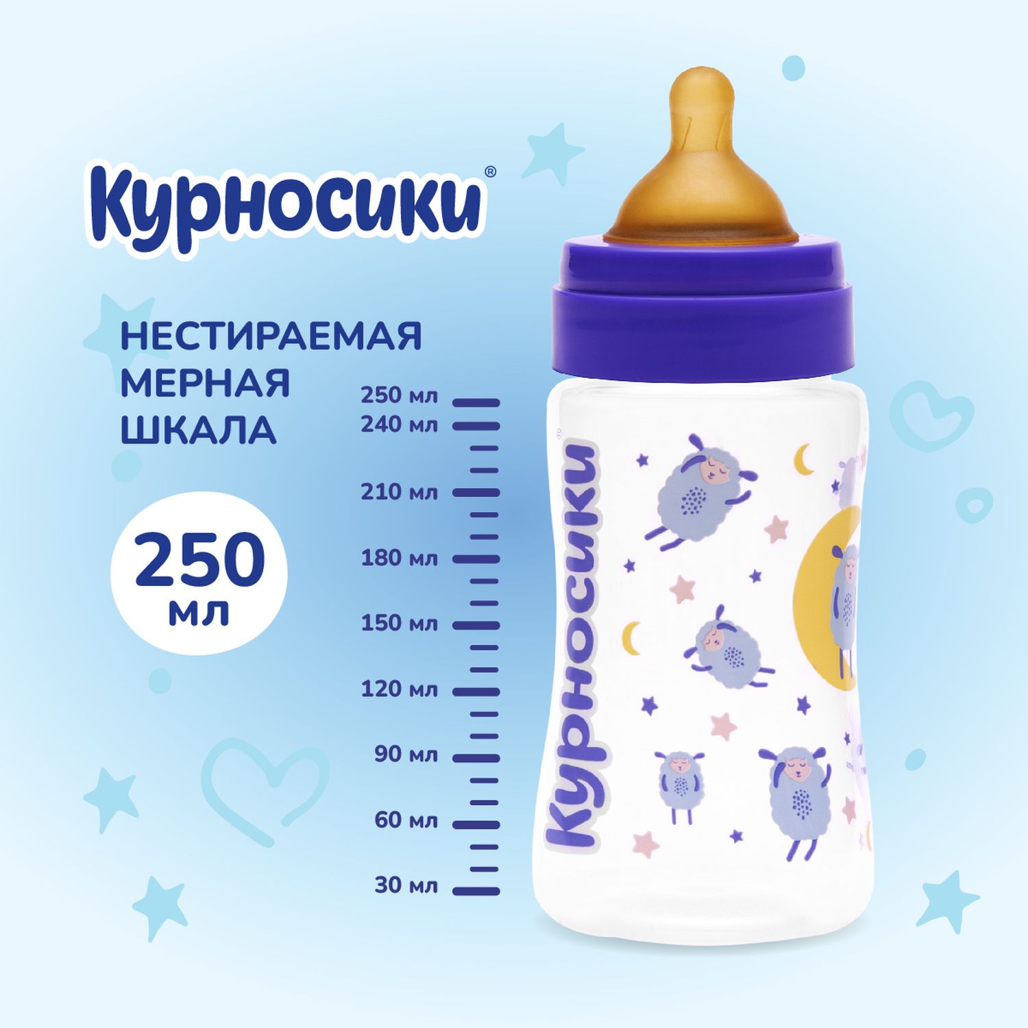 Бутылочка для кормления Курносики с широким горлом 250мл 11271 - фото 13