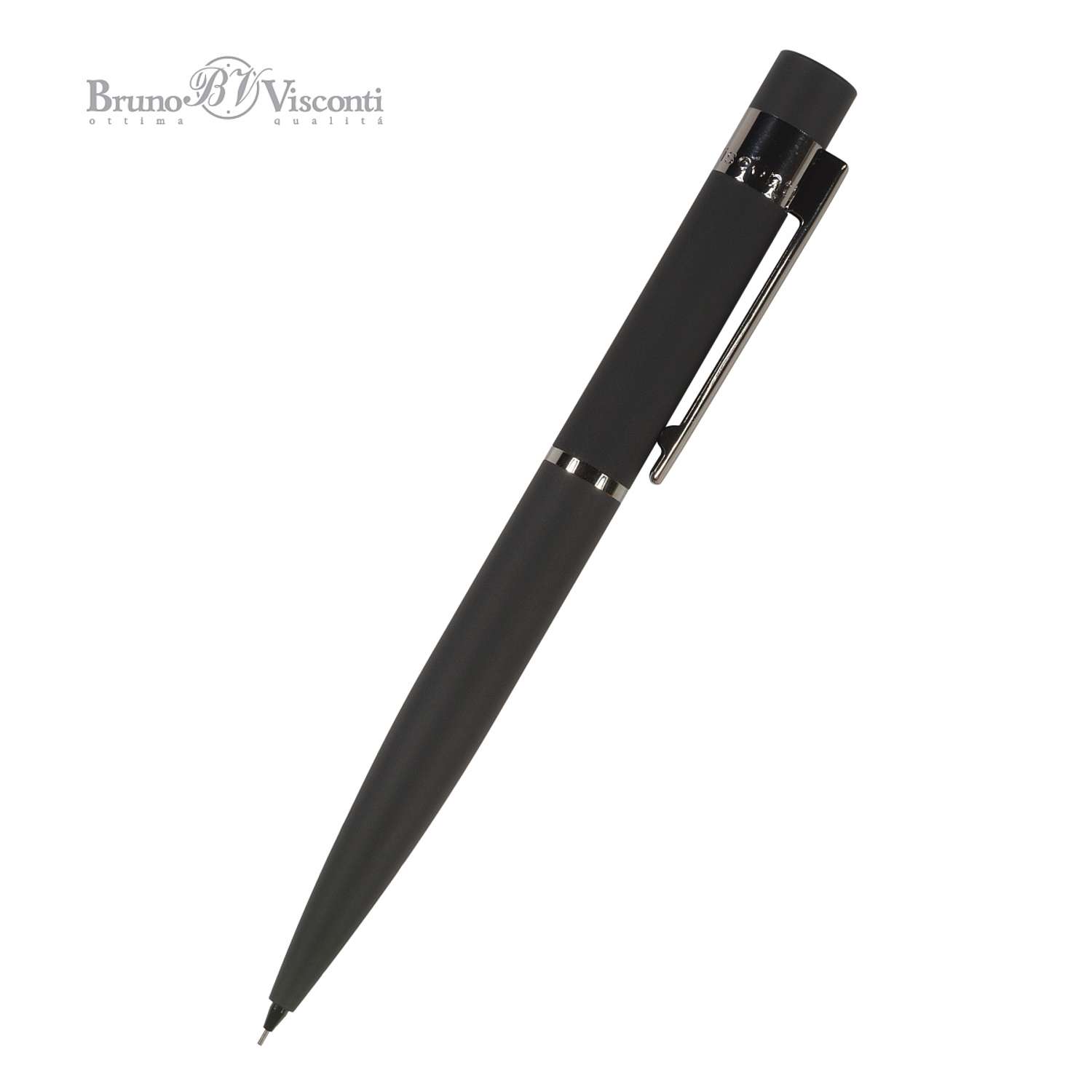 Ручка шариковая и карандаш Bruno Visconti Автоматическая VERONA цвет корпуса черный 1 мм синий в черном футляре - фото 7