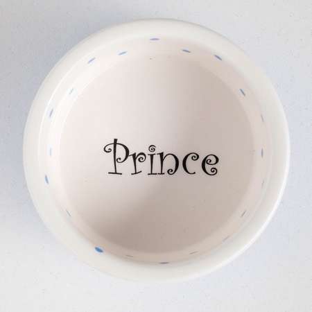 Миска Пижон керамическая Prince малая 100 мл голубая