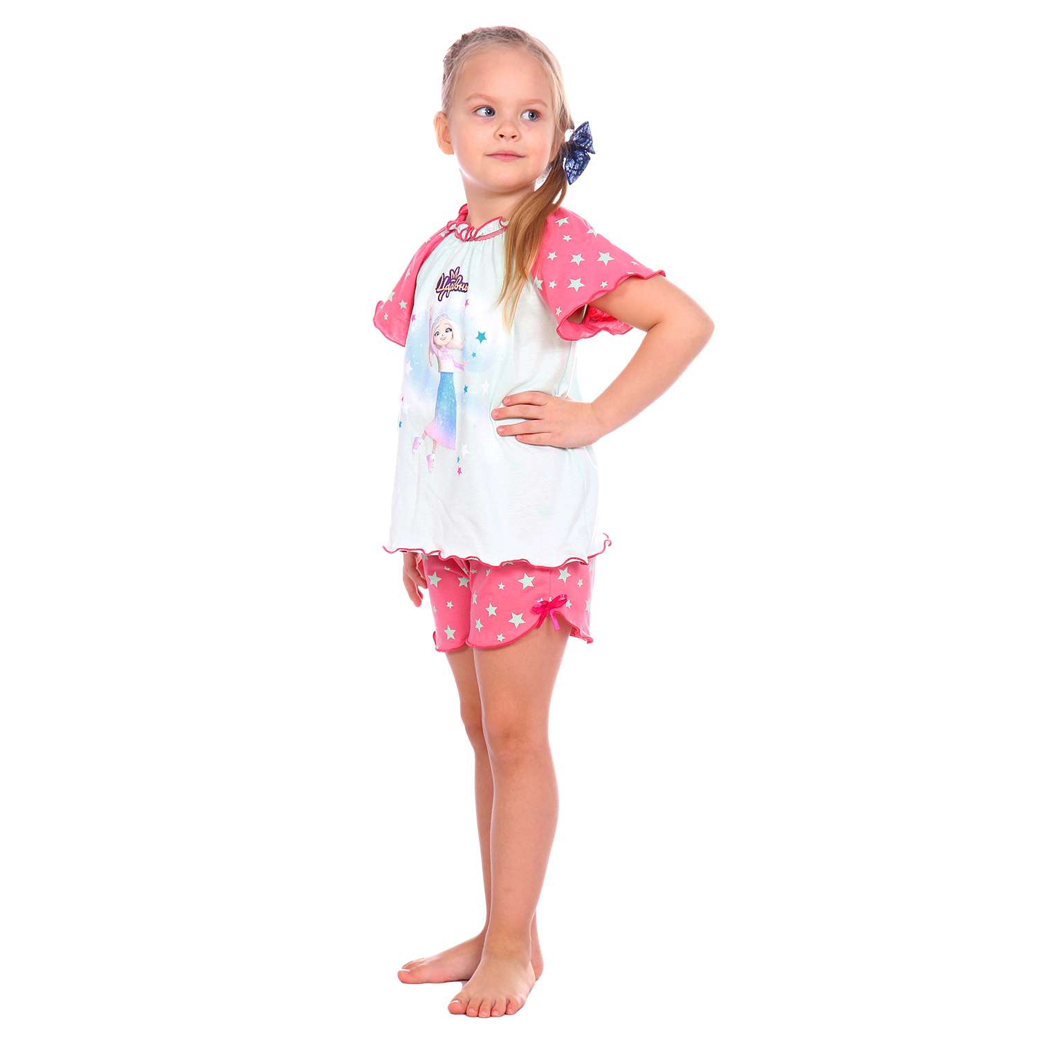 Пижама Детская Одежда S0412К/ментол_розовый - фото 4
