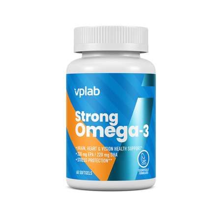 Биологически активная добавка VPLAB Строгн Омега-3 60капсул