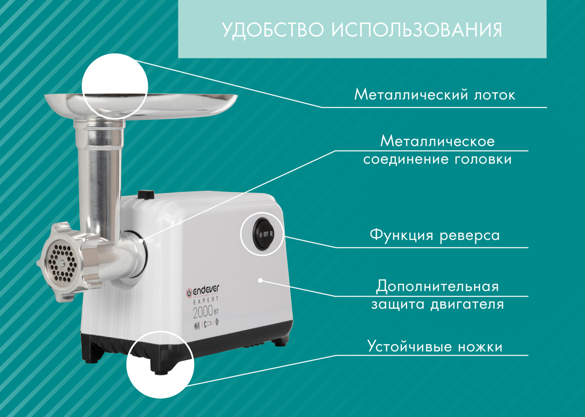 Электрическая мясорубка ENDEVER SIGMA-45 - фото 6