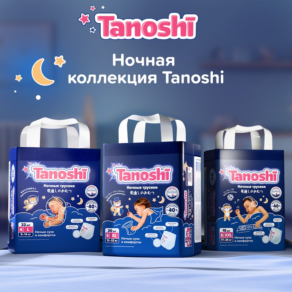 Трусики Tanoshi Ночные 20 шт. XL - фото 11