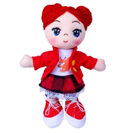 Кукла мягкая BONDIBON Агата 26 см красные волосы