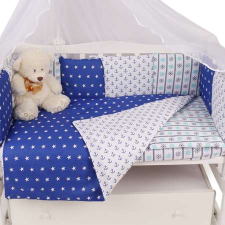 Борт в кроватку Amarobaby Море 12подушек ABDM-3112-Br