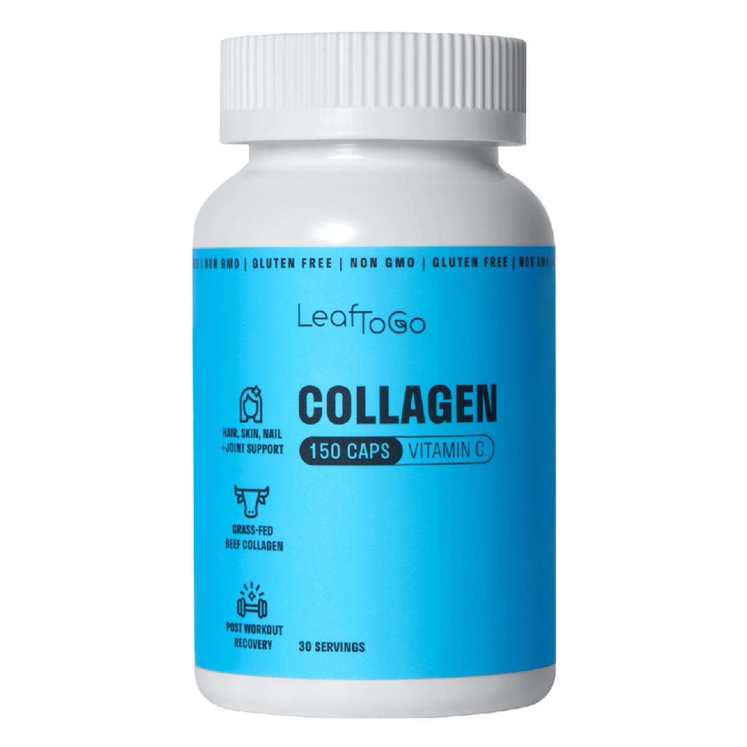 Коллаген пептидный+Витамин С LeafToGo 150 капсул - фото 1