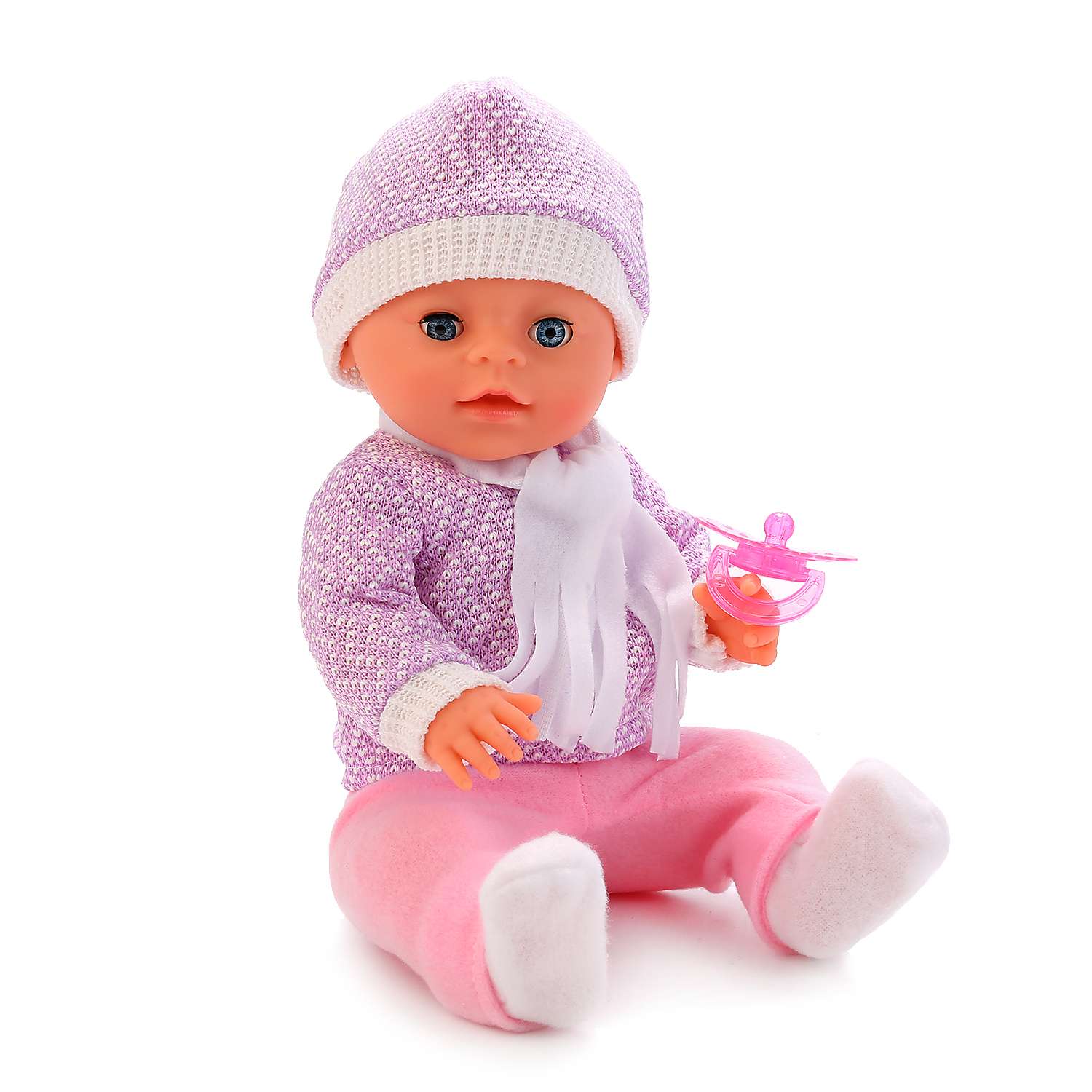 Кукла Карапуз интерактивный в сиреневой кофточке (Y40BB-DP-OTF-RU) 215458 - фото 2