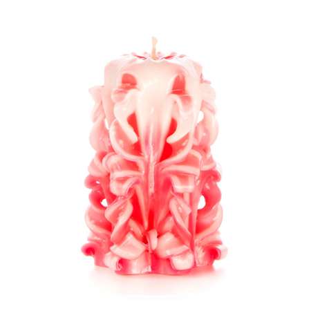 Свеча декоративная Aromatte резная ручной работы Lace Rose M кружева розы 11см