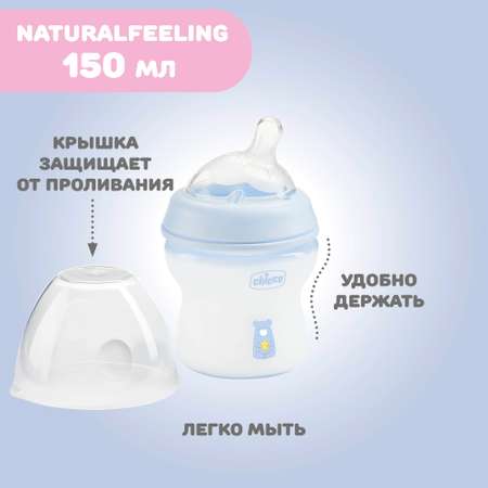 Подарочный набор CHICCO для новорождённых Natural Feeling_голубой