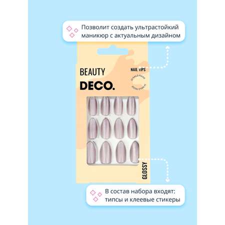 Накладные ногти DECO. Glossy violet 24 шт + клеевые стикеры 24 шт