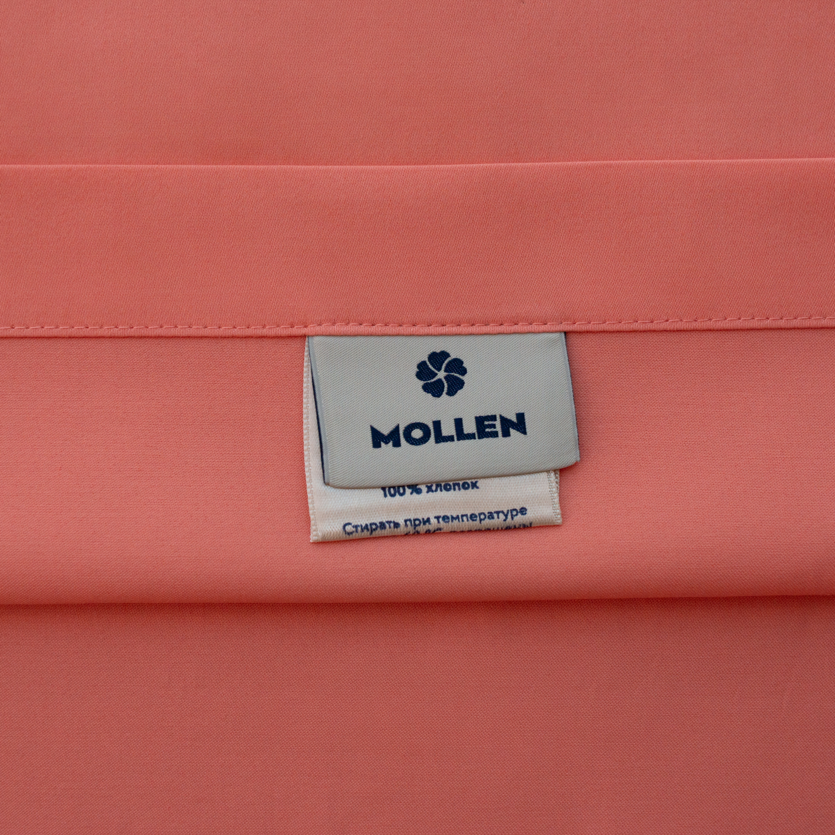 Простыня розово-коралловая Mollen 120х200х25 - фото 3