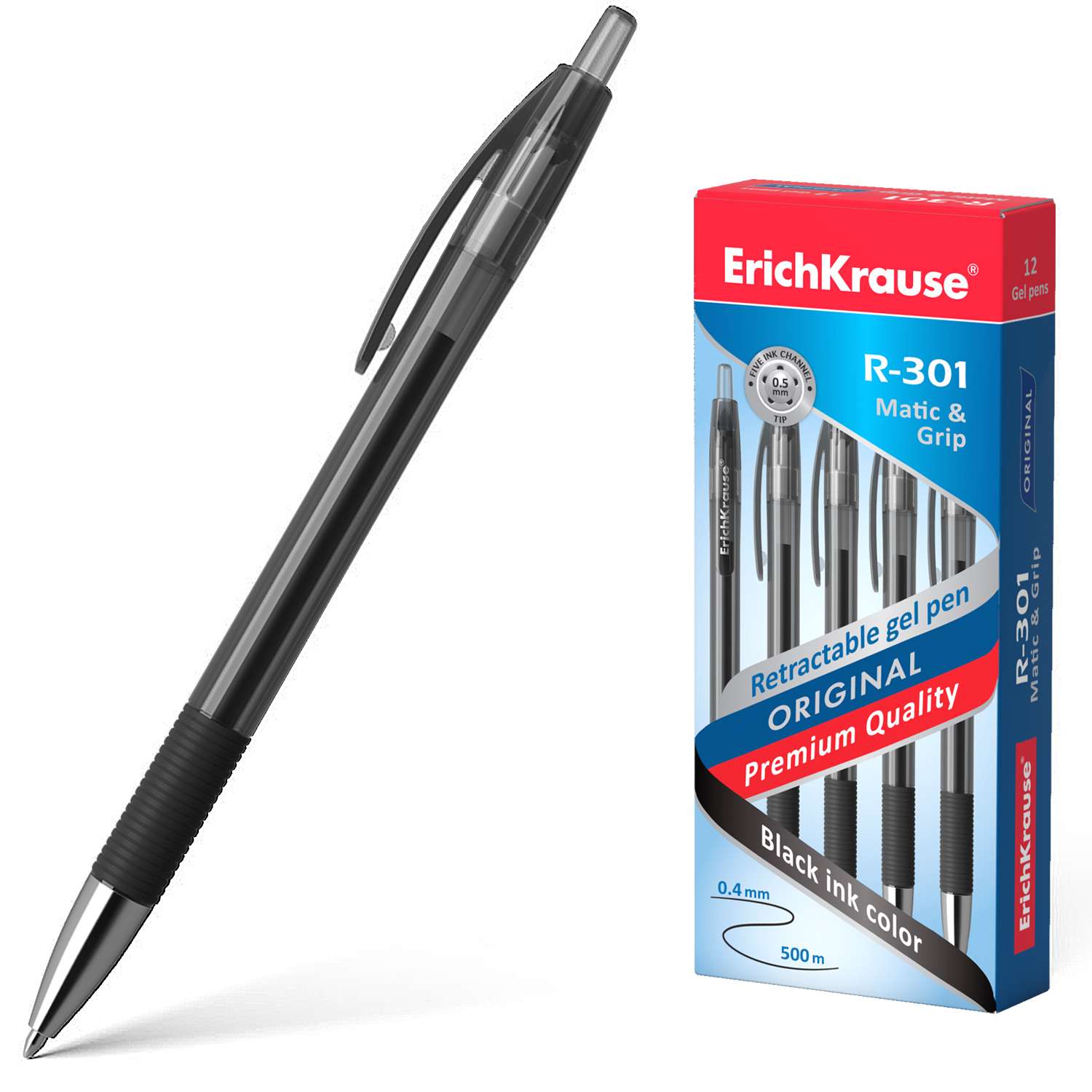 Ручка гелевая ErichKrause Original Gel R-301 автоматическая 46815 - фото 5