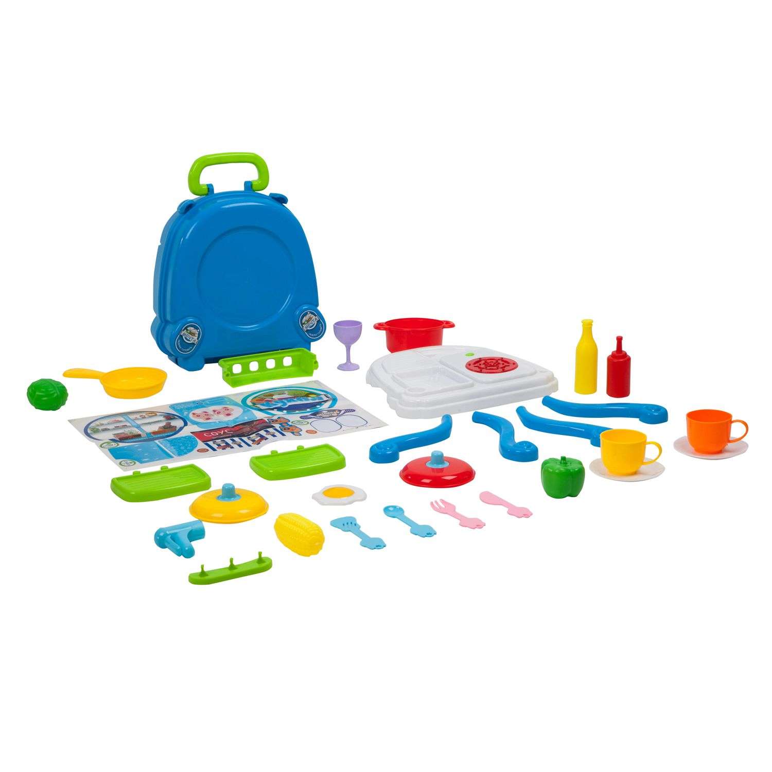 Игровой набор BONDIBON Кухня со свето-звуковыми эффектами в голубом чемоданчике - фото 5