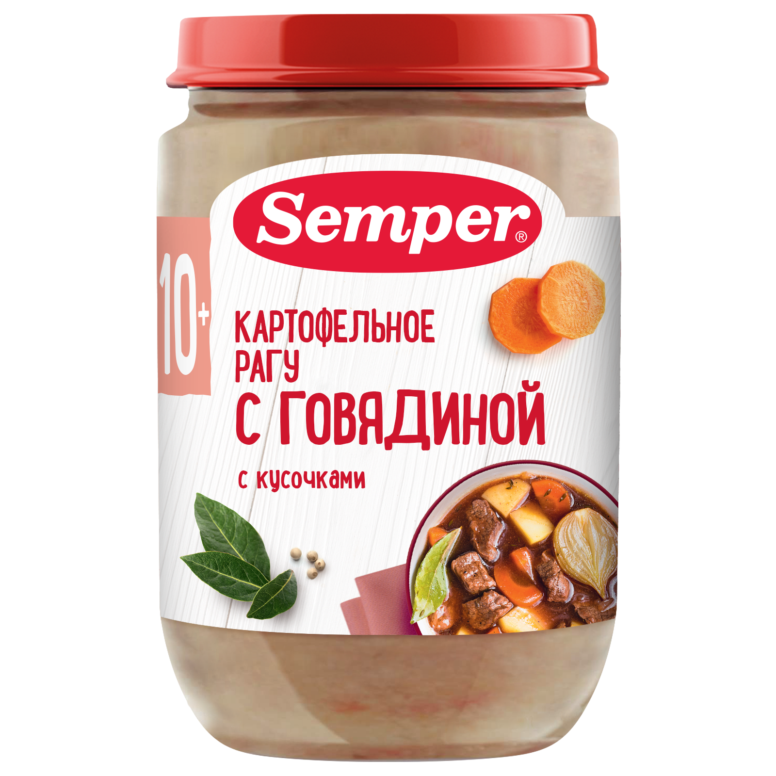 Пюре Semper рагу картофель-говядина 190г с 10месяцев - фото 1