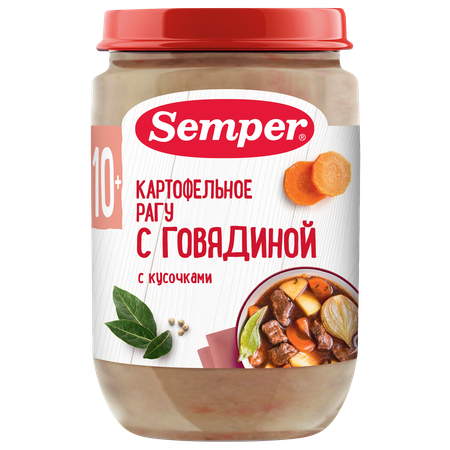 Пюре Semper рагу картофель-говядина 190г с 10месяцев