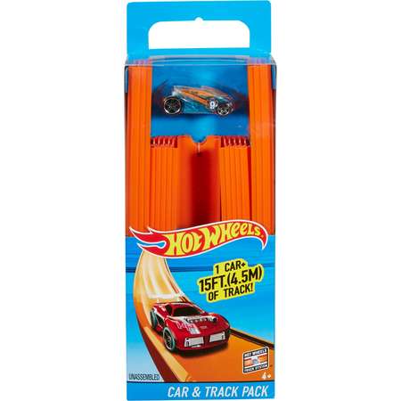 Трасса Hot Wheels 4-х метровая с 1 базовой машинкой в наборе