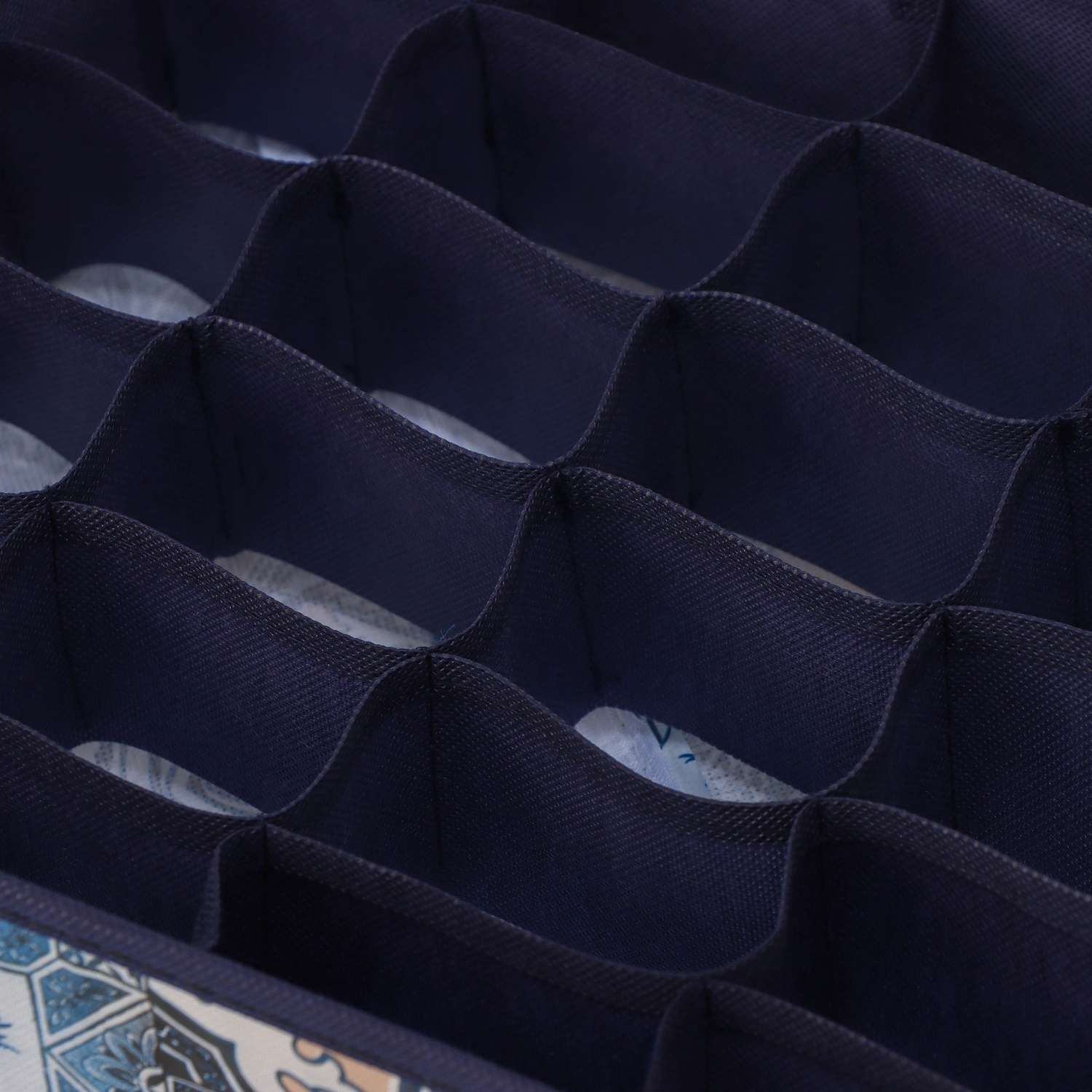 Органайзер Доляна для хранения белья «Мозаика» 24 отделения 30×33×10 см цвет синий - фото 3