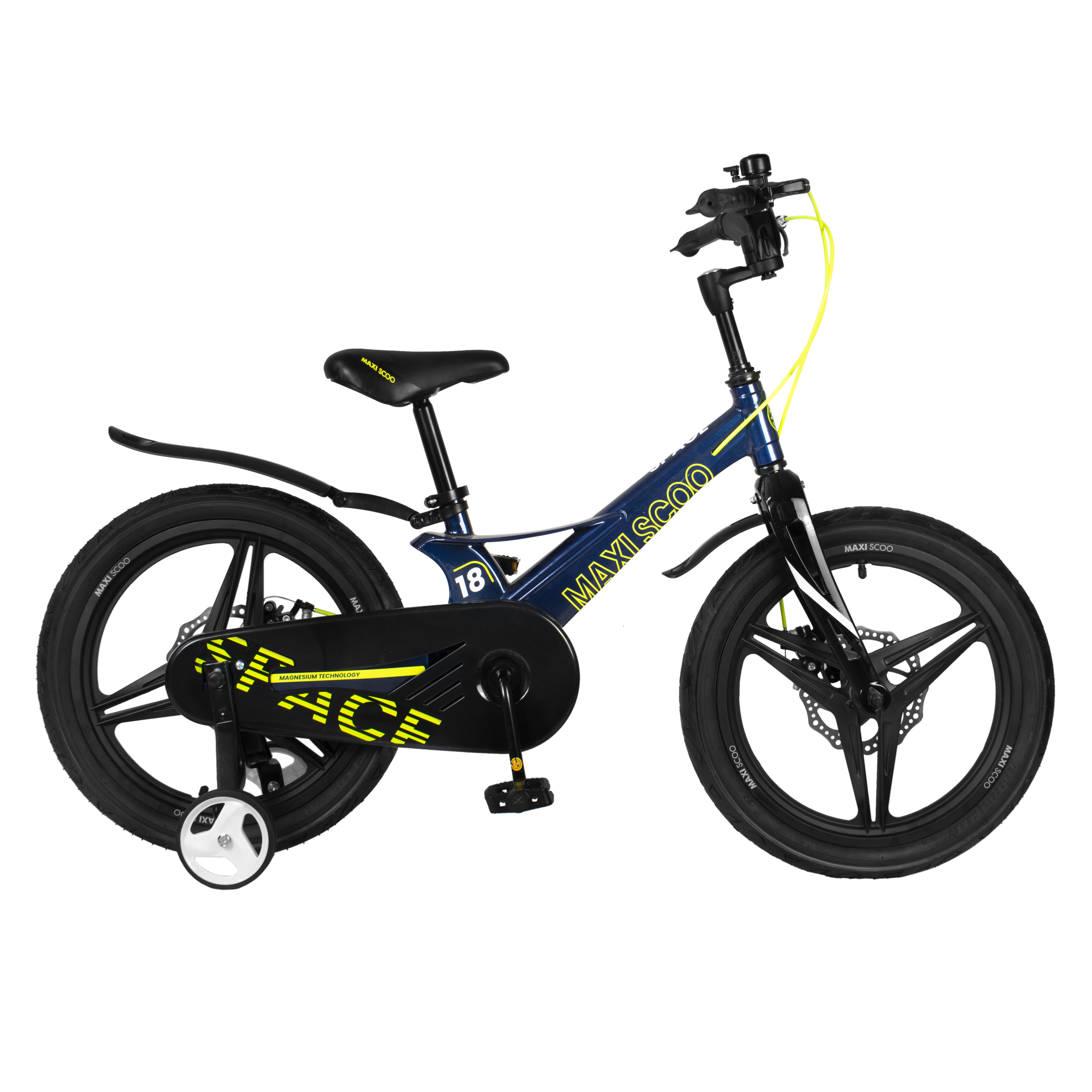 Детский двухколесный велосипед Maxiscoo Space делюкс 18 синий - фото 1