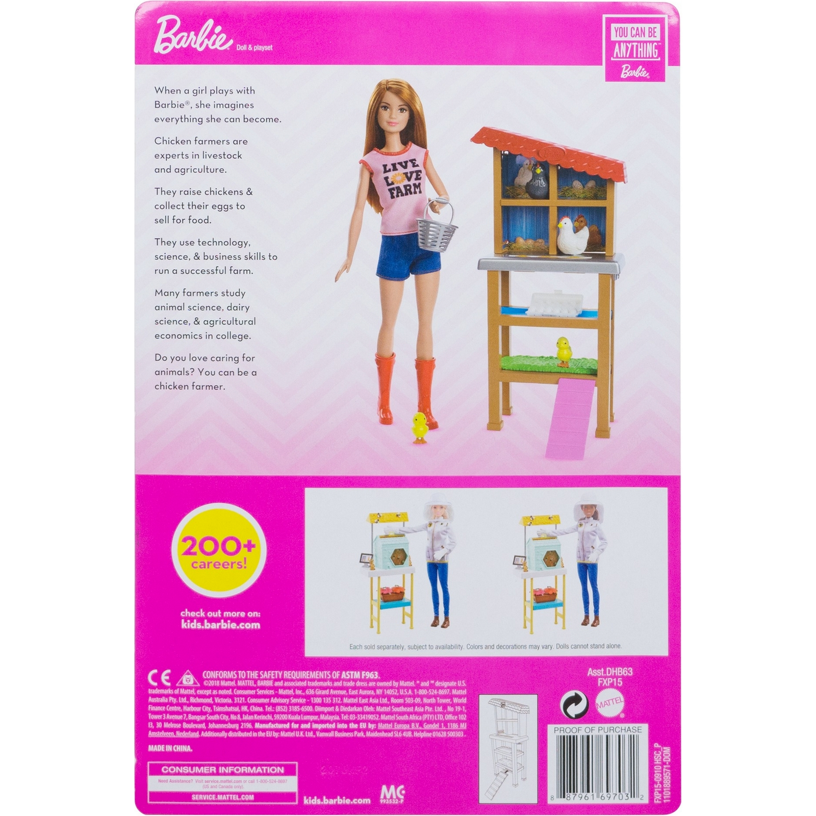 Набор игровой Barbie Кем быть Куриный фермер FXP15 DHB63 - фото 4