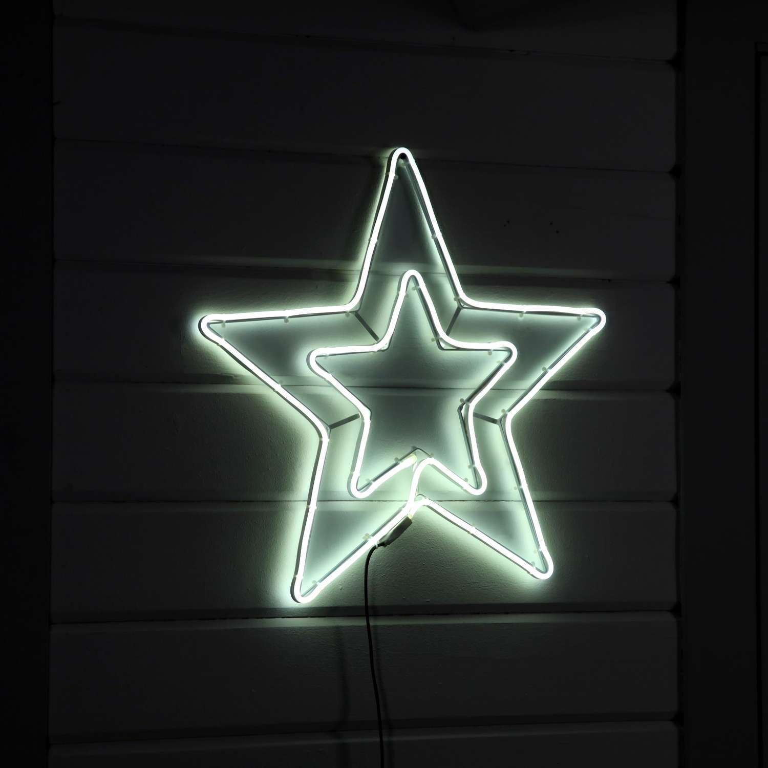 Неоновая фигура Sima-Land «Звезда» 55 см 672 LED 220 В свечение белое - фото 1