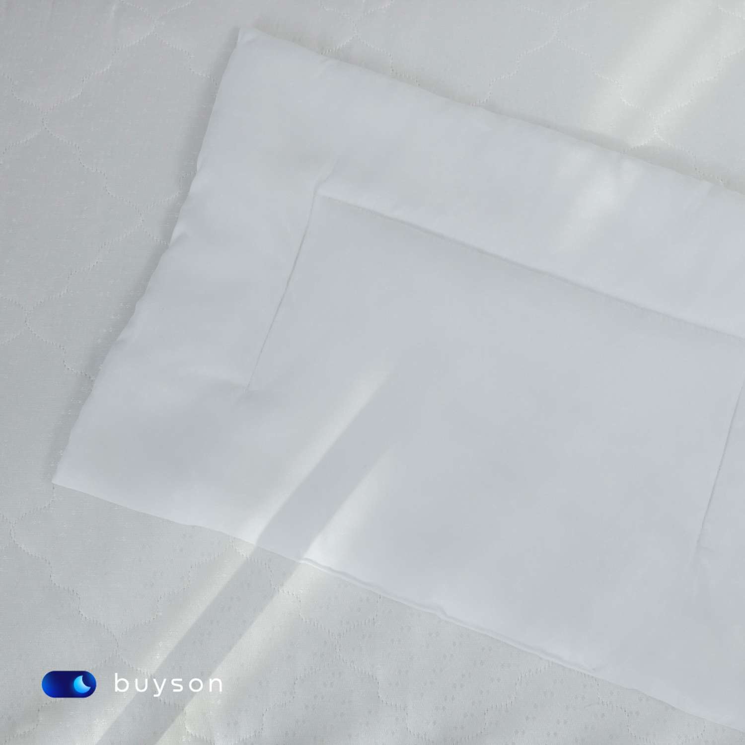Анатомическая подушка buyson BuyMini для новорожденных от 0 до 3 лет 35х55 см высота 3 см - фото 5